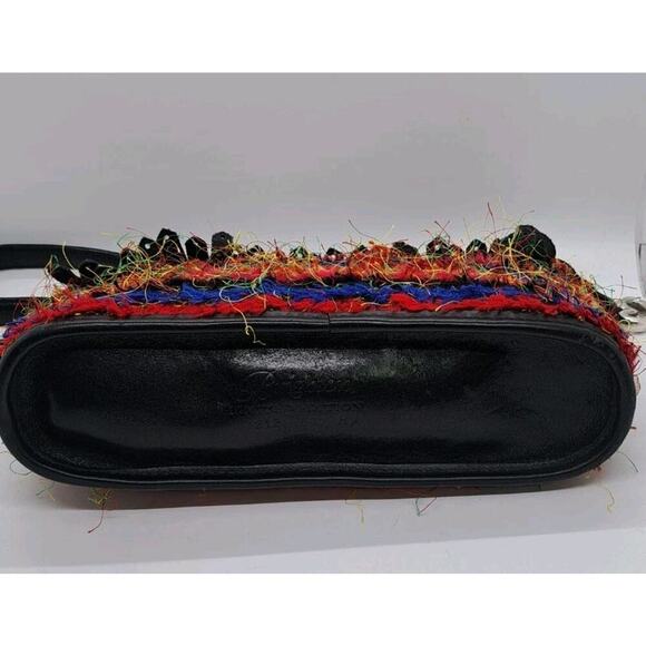 Y2K Brighton Small Fringed Eyelash Rainbow Handbag Purse Small Leather Fiesta - Picture 6 of 9